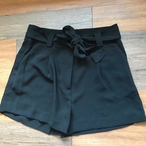 Black Flowy Shorts